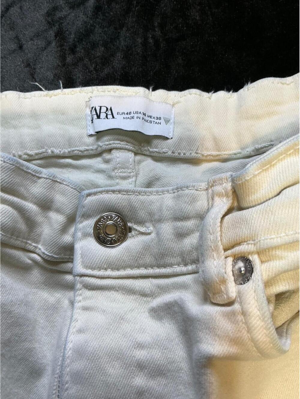 Zara The Marine Jeans Womens White 14 - Picture 3 of 3